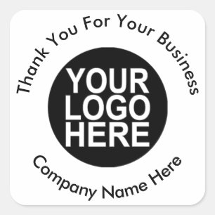 Business Professional Logo Bedankt Vierkante Sticker