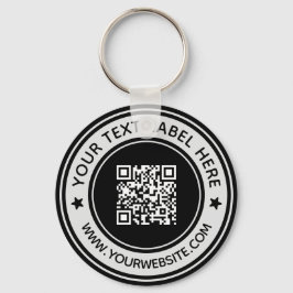 Business Professional Scan me QR Code Modern Black Sleutelhanger