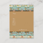 Business Profile Card  Blue Tan Visitekaartje (Achterkant)