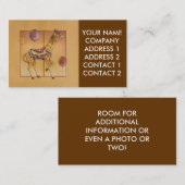 Business - Profile Card, - Carrousel Giraffe Visitekaartje (Voorkant / Achterkant)