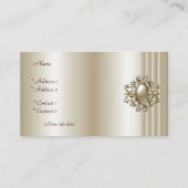 Business Profile Card Elegant Pearl Afbeelding Visitekaartje (Achterkant)