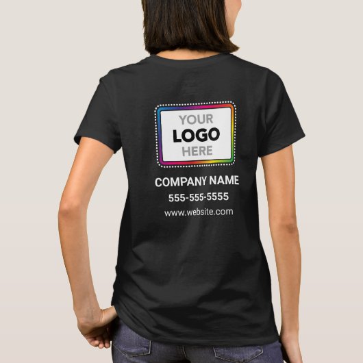 Business Promo T-Shirt with Front and Back Logo (Achterkant)