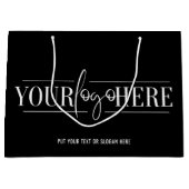 Business Promotion Custom Logo minimalist Black Groot Cadeauzakje (Voorkant)