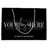 Business Promotion Custom Logo minimalist Black Groot Cadeauzakje (Achterkant)