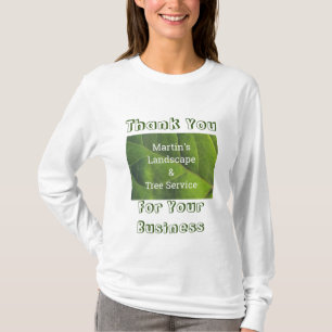 Business Promotion Green Leaf Photo Employee T-shirt