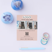 Business Promotional Beauty Mode Model Roze Flyer (Enkel)