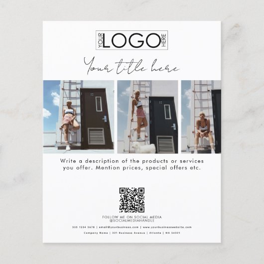Business Promotional Beauty Mode Model Script Flyer (Voorkant)
