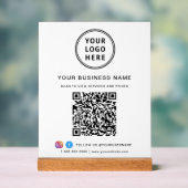 Business QR Code and Logo White (Neutre)