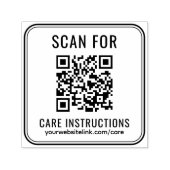Business QR Code Care Instructions Website Zelfinktende Stempel (Design)