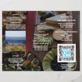 Business QR Code Cool photo foncé Tri-Fold Menu (Devant)
