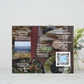 Business QR Code Cool photo foncé Tri-Fold Menu (Debout devant)