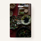 Business QR Code Dark Photo Cool Promo Event VIP Badge (Achterkant)