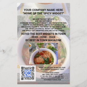 Business QR Code Licht Foto Aangepaste marketing Flyer