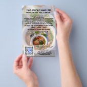 Business QR Code Licht Foto Aangepaste marketing Flyer (Hand)