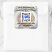 Business QR Code Light Photo Cool Simple Promotion Vierkante Sticker (Tas)