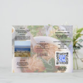 Business QR Code Light Photo Cool Tri-Fold Menu (Debout devant)