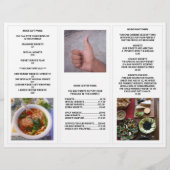 Business QR Code Light Photo Cool Tri-Fold Menu (Dos)