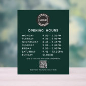 Business QR Code Logo Modern Opening Hours (Neutre)