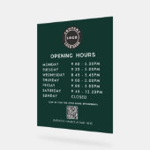 Business QR Code Logo Modern Opening Hours (Angle)