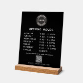 Business QR Code Logo Moderne Horaires d'ouverture (Angle)