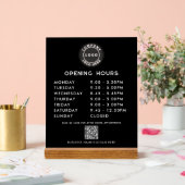 Business QR Code Logo Moderne Horaires d'ouverture (Mariage)