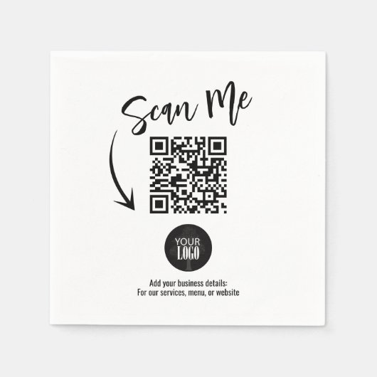 Business QR Code Scan Me Custom Servet (Voorkant)
