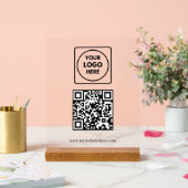 Business QR Website Logo Acrylic Sign (Mariage)