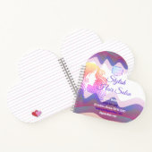 Business Rainbow Waves Spiral Carnet avec logo (Intérieur)