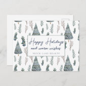 Business Real Estate Prettige feestdagen Classy Gr (Voorkant / Achterkant)