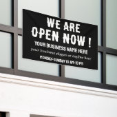 Business Restaurant Winkel We zijn nu open Spandoek (Buitenkant Gebouw)