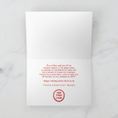 Business Retro Script Merry & Bright Feestdagen Kaart (Binnen)