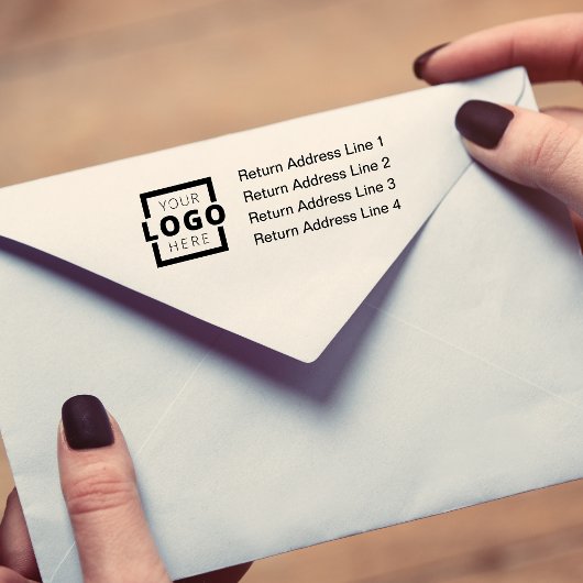 Business Return Address Custom Logo Rubberstempel
