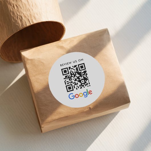 Business Review op Google QR-code Ronde Sticker