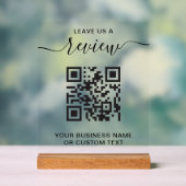 Business Review With QR Code Acryl Bord (Neutraal)