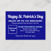 Business Saint Patrick Blue Korting Kaart (Voorkant)