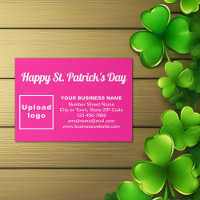 Business Saint Patrick Greeting on Pink