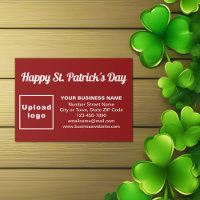 Business Saint Patrick Greeting on Red
