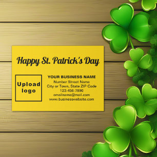 Business Saint Patrick Greeting on Yellow Informatiekaartje