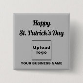 Business Saint Patrick Groet op Grijs Plein Vierkante Button 5,1 Cm (Voorkant)