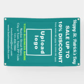 Business Saint Patrick Sale op Blauwgroen groene b Spandoek (Horizontaal)