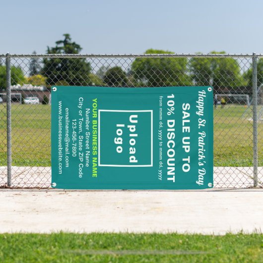 Business Saint Patrick Sale op Blauwgroen groene b Spandoek (Insitu)