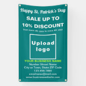 Business Saint Patrick Sale op Blauwgroen groene b Spandoek (Verticaal)
