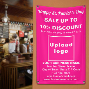 Business Saint Patrick Sale op roze banner