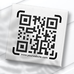 Business Scan me QR Code Website Modern Simple Magneet