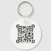 Business Scan me QR Code Website Modern Simple Sleutelhanger (Voorkant)