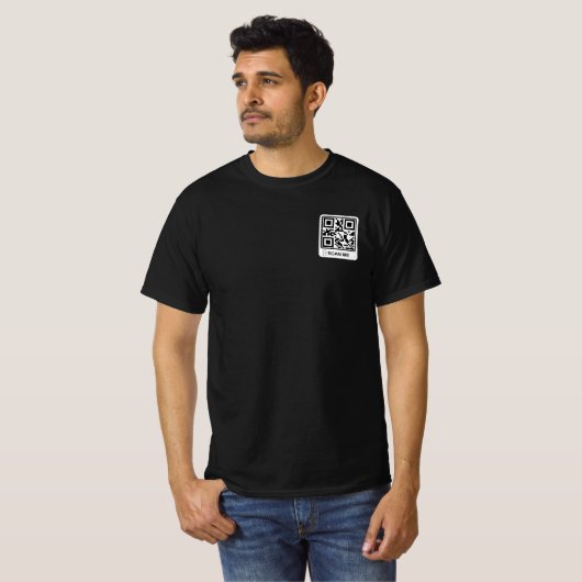 Business Scan me QR Code Website Modern Simple T-shirt (Voorkant volledig)