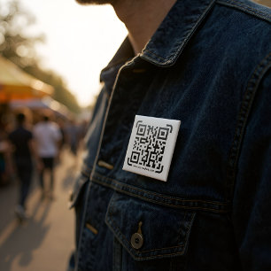 Business Scan me QR Code Website Modern Simple Vierkante Button 5,1 Cm