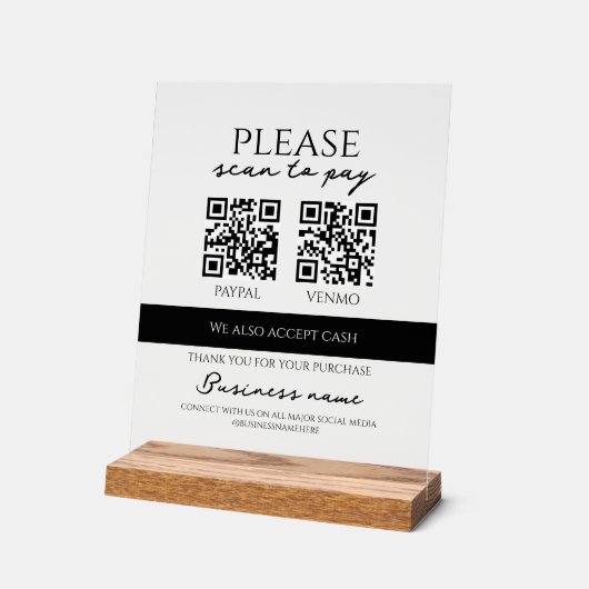 Business Scan to Pay Personalized QR Code (Angle)