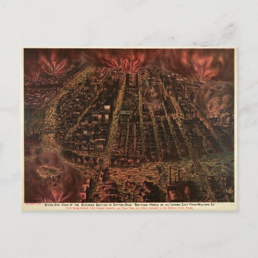 Business Section of Dayton, Ohio (1913) Briefkaart (Voorkant)