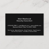 Business Security Service Visitekaartje (Achterkant)